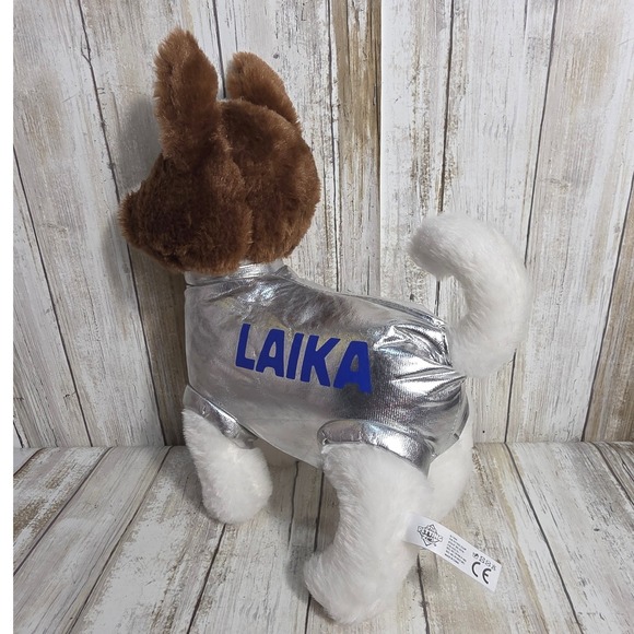 The Petting Zoo Laika Space Dog Plush Stuffed Animal Silver Suit Brown White - Picture 4 of 9